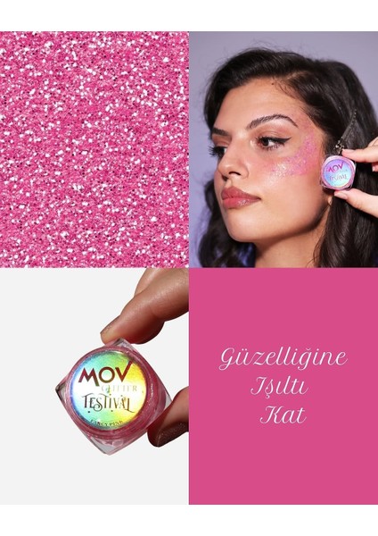 Krem Glitter Festival No:8 Fancy Pink | Işıltılı Yüz ve Vücut Gliteri modelleri