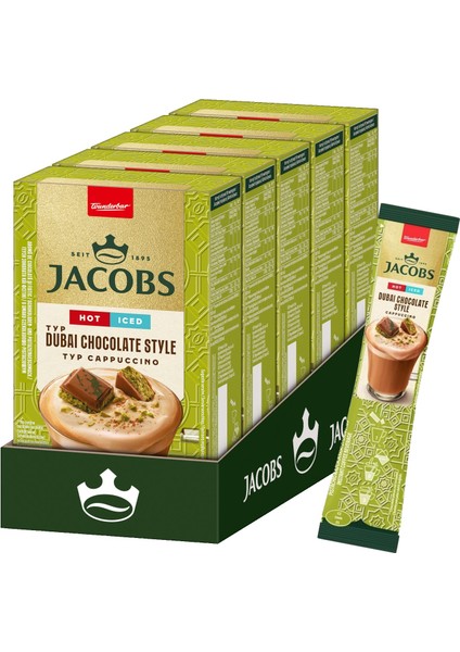 Dubai Çikolatalı Cappuccino 19,5 gr 8 Li x 5 Kutu (40 Adet)