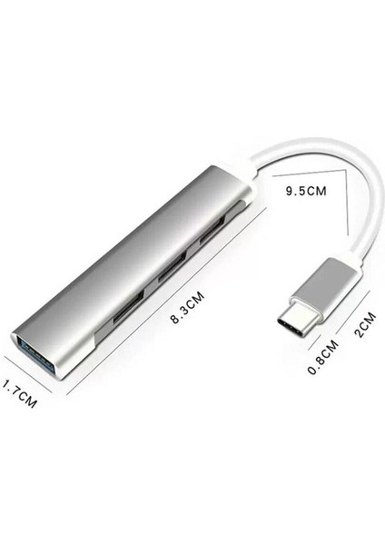 Type-C 4 Port USB 3.1 Hub Çevirici Çoğaltıcı indirimleri