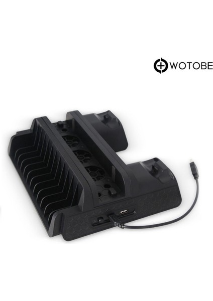 Playstation 4 Pro/slim Çok Amaçlı Şarj Istasyonlu Fanlı Soğutucu Stand