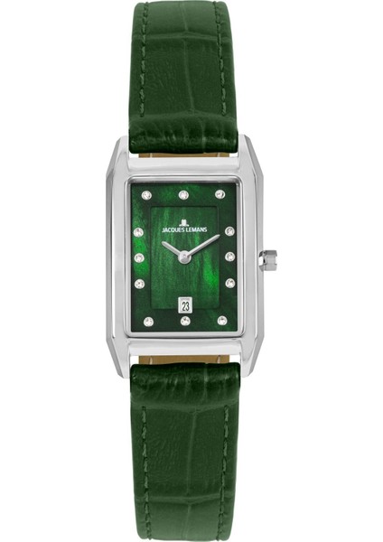 Torino JL.1-2189D Quartz Deri Yeşil Kadın Kol Saati