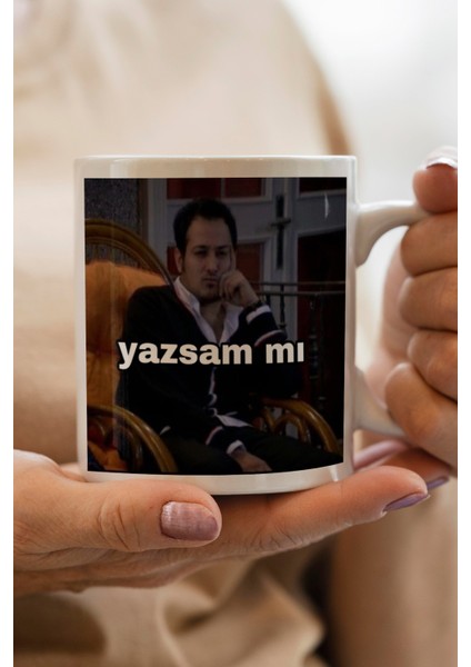 Yazsam Mı Baskılı Kupa Bardak