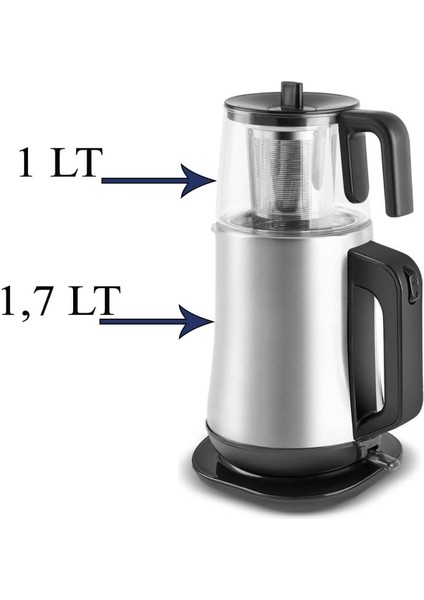 Çelik Gövdeli Cam Demlik ile Keyifli Çay Keyfi fırsatları