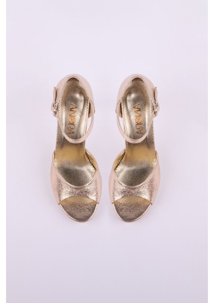 Hakiki Deri Topuklu Kadın Ayakkabısı 25MHT159 fırsatları