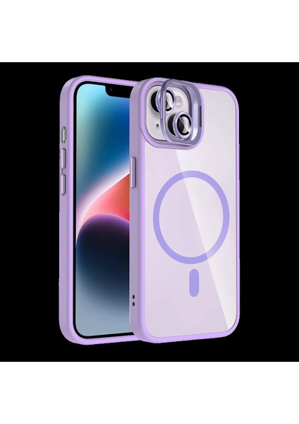 Apple iPhone 14 Remim Lensli Magsafe Standlı Kapak
