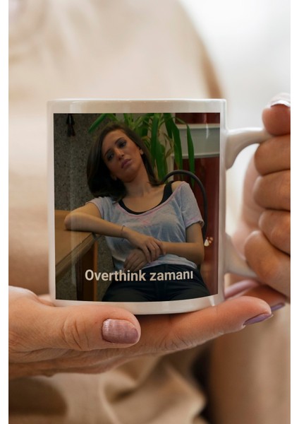 Overthink Zamanı Baskılı Kupa Bardak