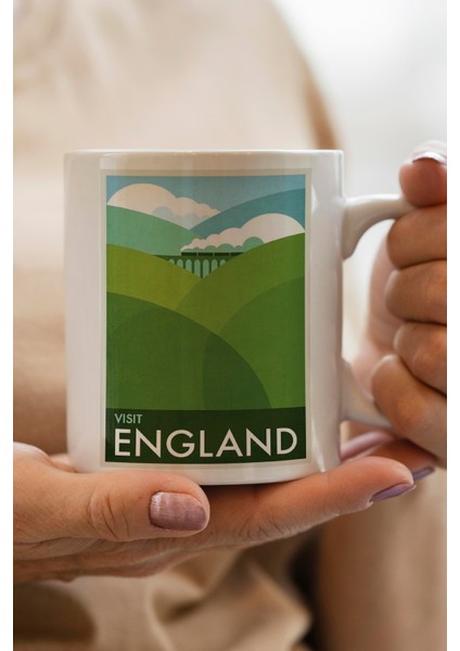 England- Ingiltere Baskılı Premium Kupa Bardak