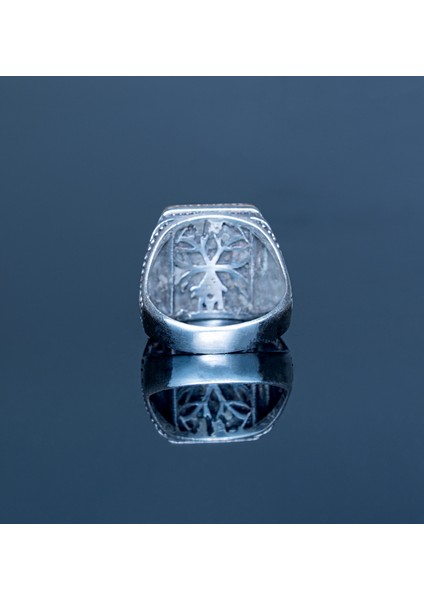 Osmanlı Stil 925 Ayar Gümüş Vintage Siyah Oniks Taşlı Yüzük Parmağa Göre Ayarlanır 12.78 gr fırsatları