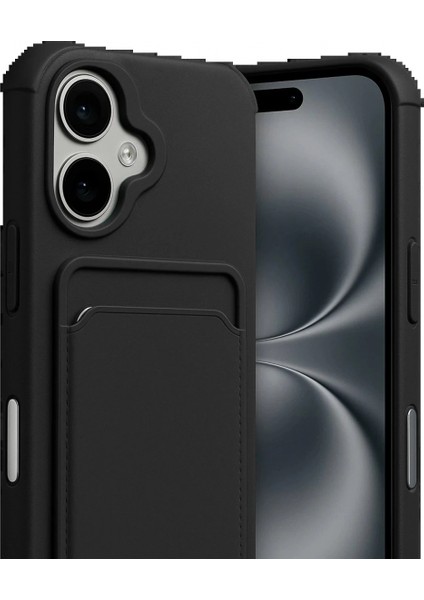 Apple iPhone 17 Kelvin Kartvizitli Silikon - Siyah