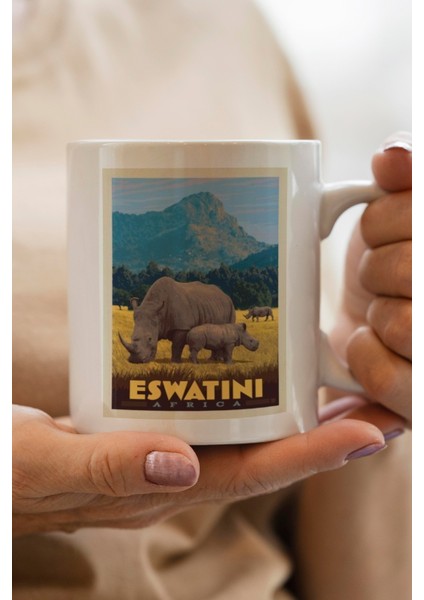 Eswatini- Africa Baskılı Premium Kupa Bardak