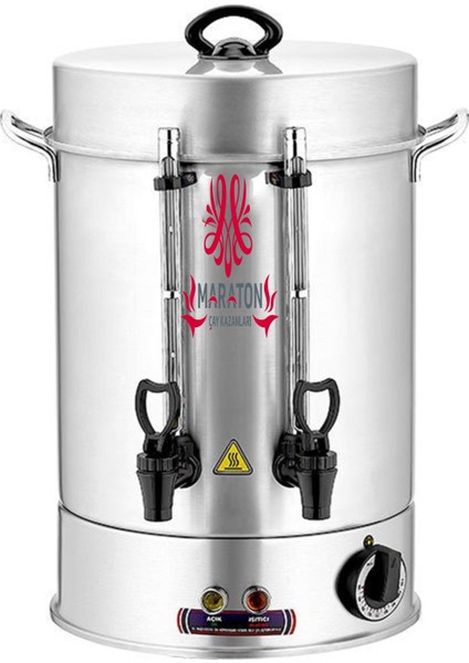 Paslanmaz Çelik Çay Otomatı, 60 Bardak Kapasiteli, Şık ve Dayanıklı Tasarım