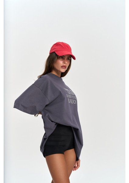 Baddie Oversize Füme T-Shirt modelleri