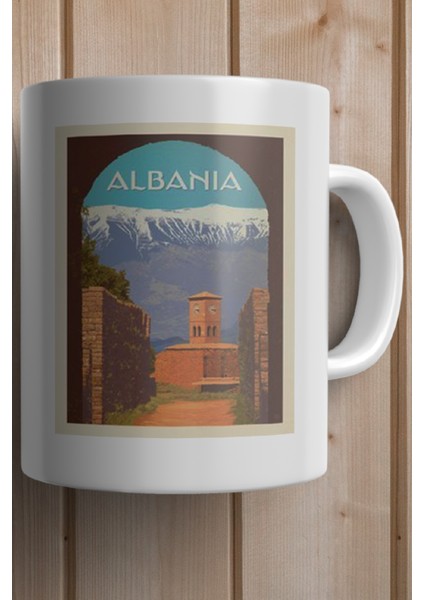 Albania- Arnavutluk Baskılı Premium Kupa Bardak fiyatları