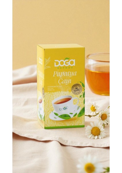 Papatya Çayı - Doğal Bitki Çayı, Rahatlatıcı ve Uyku Destekleyici, 20’li Poşet Çay