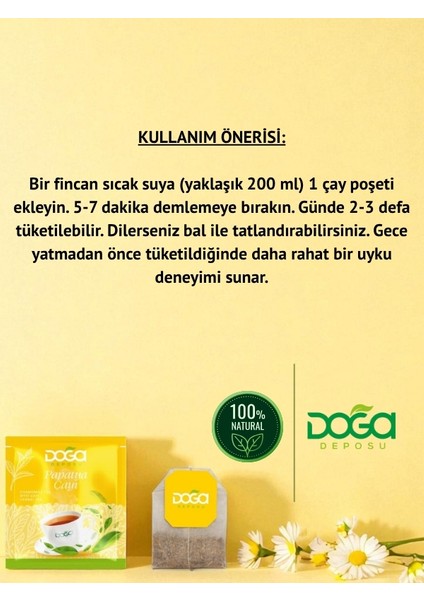Papatya Çayı - Doğal Bitki Çayı, Rahatlatıcı ve Uyku Destekleyici, 20’li Poşet Çay modelleri