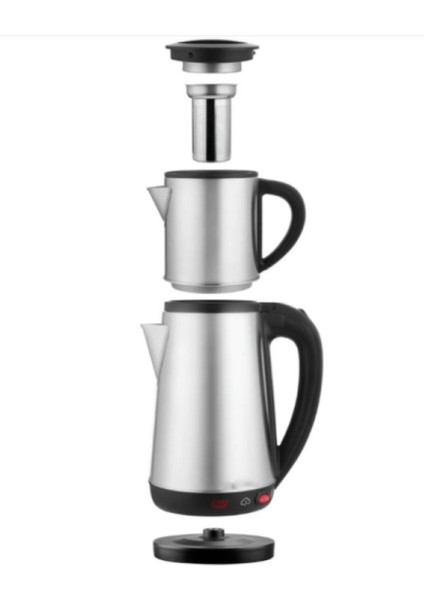 2 Litre Paslanmaz Çelik Elektrikli Çay Makinesi, Otomatik Demleme ve Sıcak Tutma indirimleri