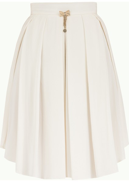 Ekru Pileli Ipek Etek 80401 indirimleri