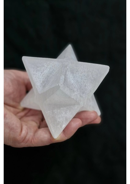 Merkaba Yıldızı Doğal Beyaz Selenit