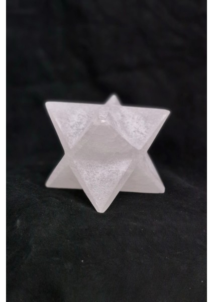 Merkaba Yıldızı Doğal Beyaz Selenit modelleri