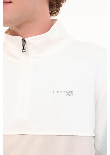 Luka 16ITL815 Yarim Fermuarli Erkek Sweat - Ekru Bej modelleri