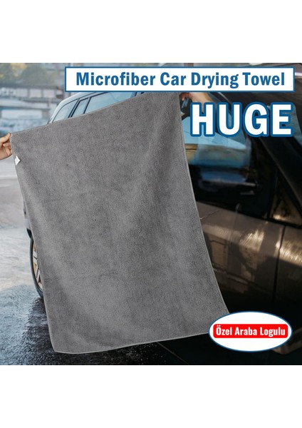 Mikrofiber Oto Kurulama Yıkama Havlusu 50X70 cm Araba Logolu Çift Taraflı Bez 440 Gsm fiyatları