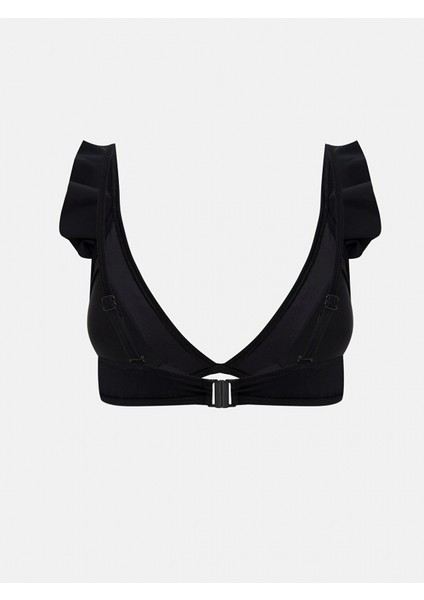 Lcw Dream Siyah Uv Korumalı Fırfır Detaylı Kadın Bikini Üst fiyatları