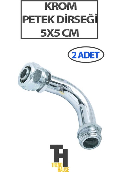 Petek Dirseği Krom 5x5 (2 Adet)