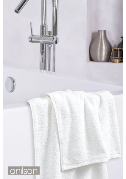 10'lu Beyaz Banyo Havlusu - 70 x 140 cm , PAMUK, Spa ve Otel Havlusu, Günlük Kullanıma Uygun