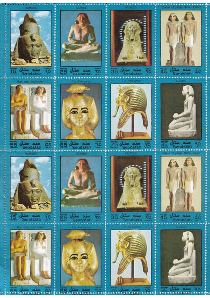 Mısır Hazineleri Blok Pul - Sendstan