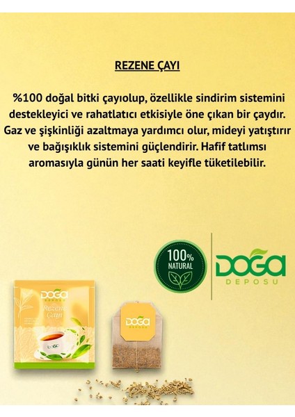Rezene Çayı - Doğal Bitki Çayı, Sindirimi Destekleyici, Rahatlatıcı, 20'li Poşet Çay fiyatları