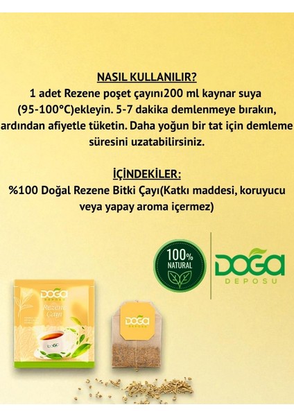 Rezene Çayı - Doğal Bitki Çayı, Sindirimi Destekleyici, Rahatlatıcı, 20'li Poşet Çay fırsatları