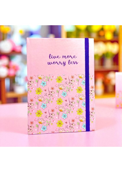 3'lü Renkli Lastikli Defter /motivasyon Yazılı - Bahar Temalı modelleri