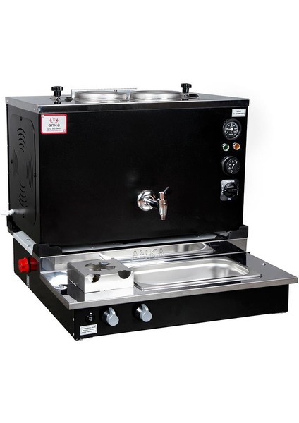 Pro Plus Otomatik Çay Kazanı, 2 Demlikli,20 Litre Siyah Elektrik+Tüp