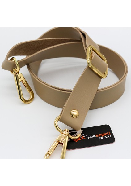 Ayarlanabilir Deri Çapraz Çanta Askısı [ 2.5cm & 72CM ] Bej - 1 Adet fiyatları