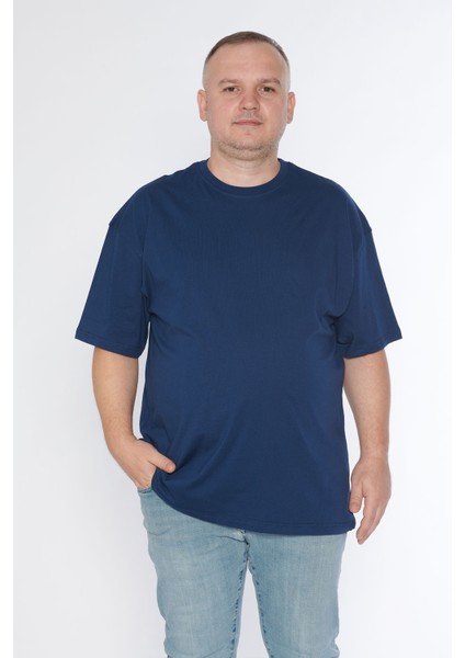 Erkek Bisiklet Yaka %100 Pamuk Oversize T-Shirt fırsatları