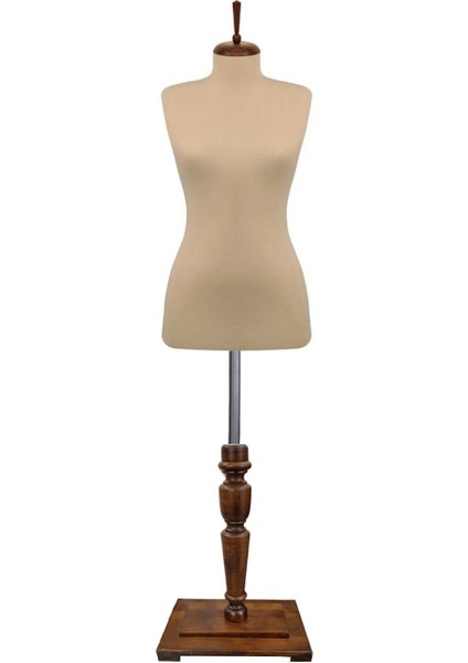 Dikiş Setli Özel Ceviz Mobilya Ayaklı 36 Beden Dikine ve Yatay Iğne Batabilen Terzi Mankeni modelleri