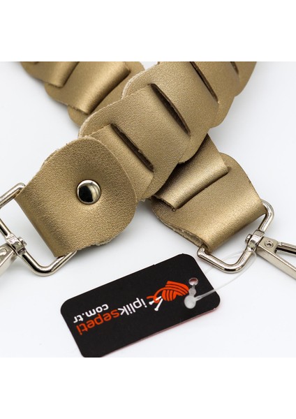 Deri Örme Çanta Sapı 66CM Gold - 1 Adet fiyatları