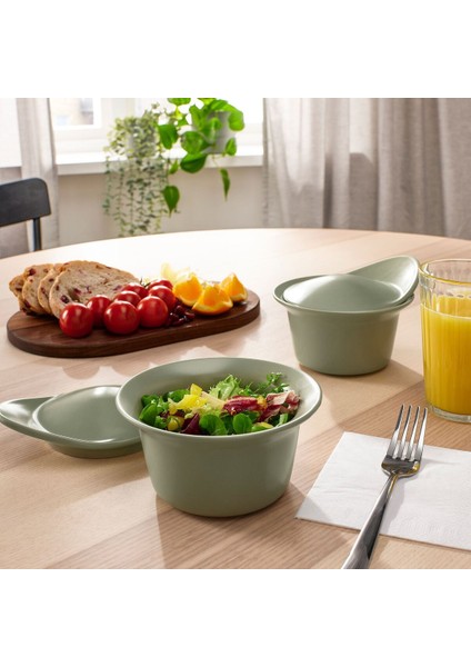 Fırın-Servis Kabı, Mat Açık Yeşil, 15X13 Cm, 2 Adet, Kapaklı fiyatları