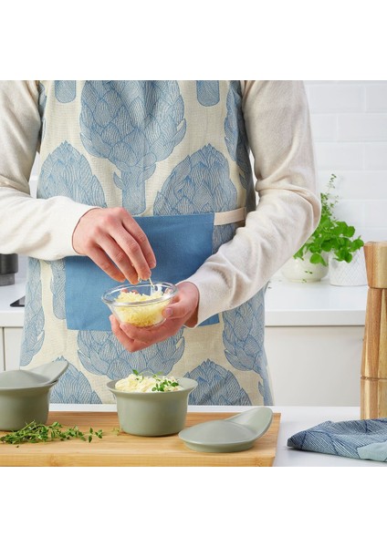 Fırın-Servis Kabı, Mat Açık Yeşil, 15X13 Cm, 2 Adet, Kapaklı fırsatları