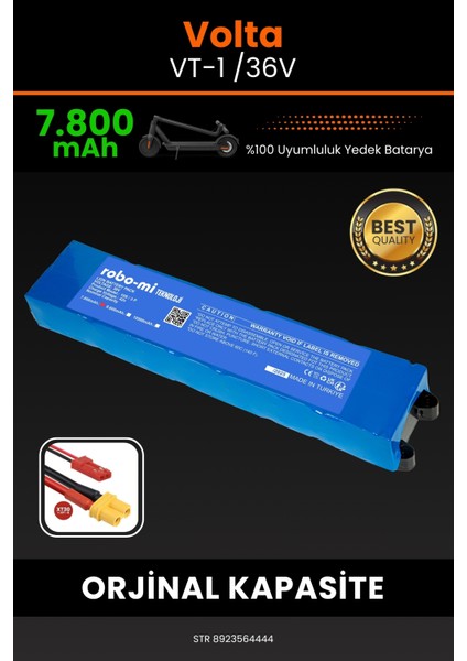 Volta Vt-1 /36V 7800MAH Elektrikli Scooter Bataryası - Yüksek Yoğunluklu Li-Ion Hücre