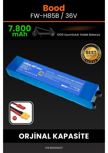 Bood FW-H85B / 36V 7800MAH Elektrikli Scooter Bataryası - Yüksek Yoğunluklu Li-Ion Hücre