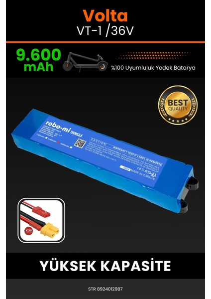 Volta Vt-1 /36V 9600MAH Elektrikli Scooter Bataryası - Yüksek Yoğunluklu Li-Ion Hücre