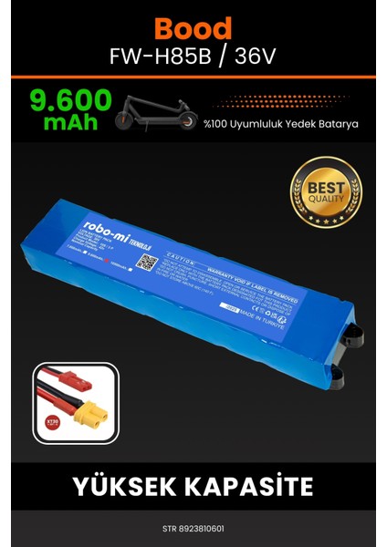 Bood FW-H85B / 36V 9600MAH Elektrikli Scooter Bataryası - Koruma Katmanlı Batarya Teknolojisi