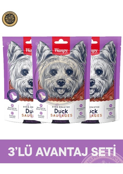 Ördek Etli Sosis 3X100 Gram Köpek Ödülü