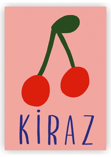 Kiraz Çocuk Odası Posteri Çocuklar İçin Ahşap Poster 20X29 cm