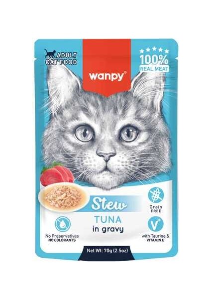Stew Sos Içinde Ton Balıklı Yetişkin Kedi Konservesi 70GR