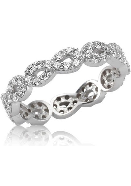 Gümüş Tamtur Sonsuzluk Bayan Yüzük