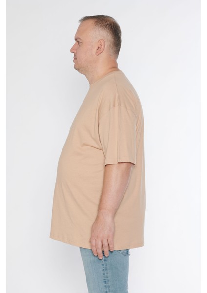 Erkek Bisiklet Yaka %100 Pamuk Oversize T-Shirt indirimleri