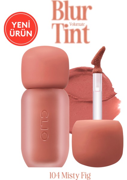 Blur Efekti Veren, Kadife Bitişli, Dolgunlaştırıcı Tint Clıo Volumate Blur Tint 104 Misty Fig