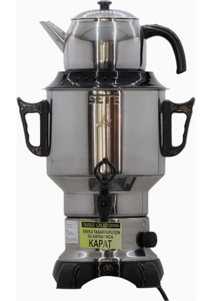 Elektrikli 60 Bardak Çelik Semaver Yeşil, Şık ve Kullanışlı Tasarım